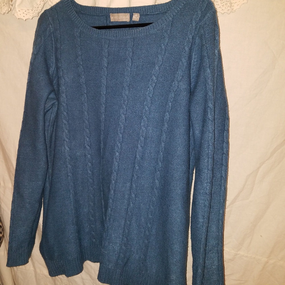 Evolution blue sweater XL